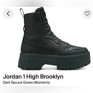Womens Air Jordan 1 Brooklyn Boots Green Size 9